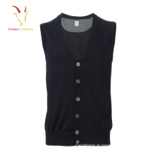 Mens Cashmere Sweater Vest, camisola sem mangas para homens